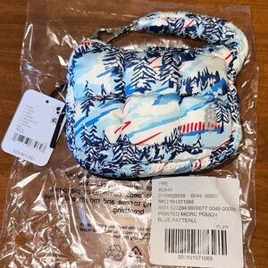 FP Movement Printed Micro Pouch Shoulder Bag - Blue Pattern NWT Alpine pattern